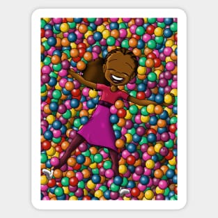 African American Girl Sticker